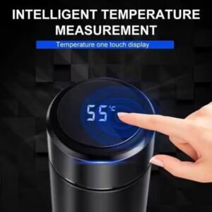 Smart Vacuum Insulated Water Bottle | 500ml Stainless Steel Flask with LED Touch Temperature Display & Leak-Proof Lid | Intelligent Double Wall Thermos Travel Mug for Gym, Office & Travel – Matte Black Edition - Image 5