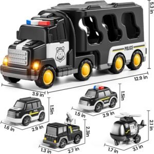 5 IN 1 POLICE TRUCKS BOY TOYS FOR 3-5 YEAR OLD TODDLERS - Image 4