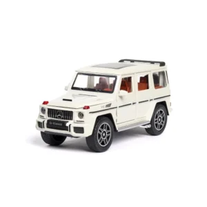 Mercedes-Benz G-Wagon G63 AMG 1:24 Die-Cast Metal Toy Car with Sound & Light – White - Image 1